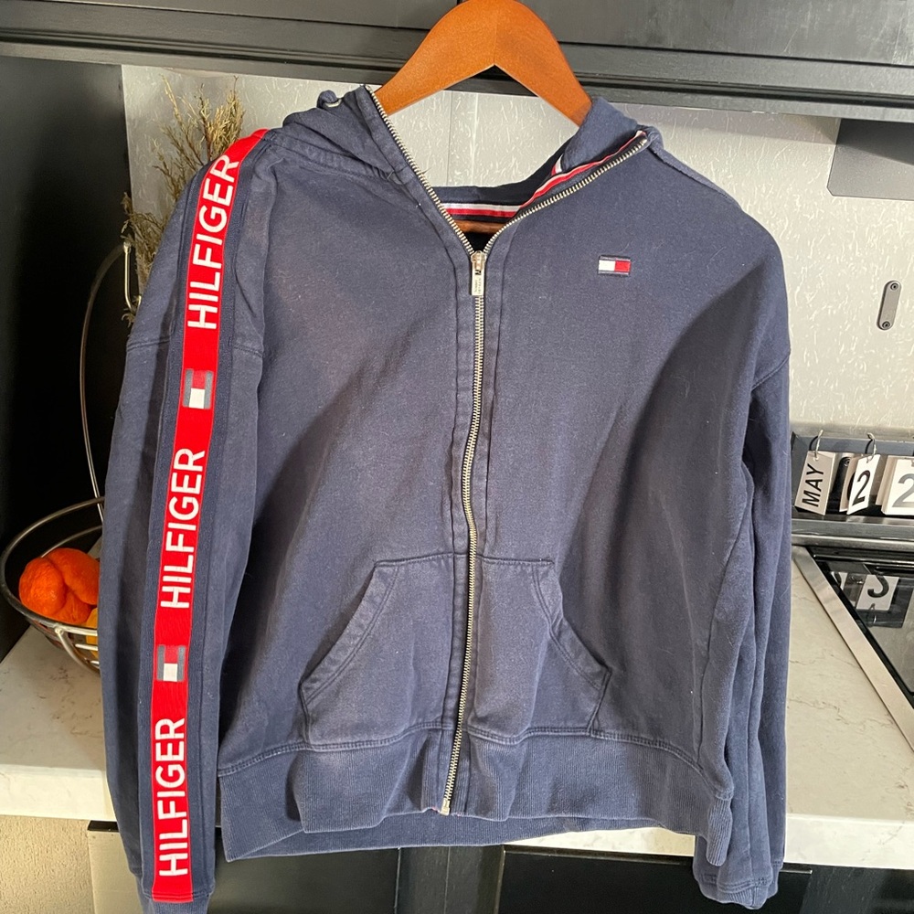 Tommy Hilfiger Blue Hoodie with Red Branding